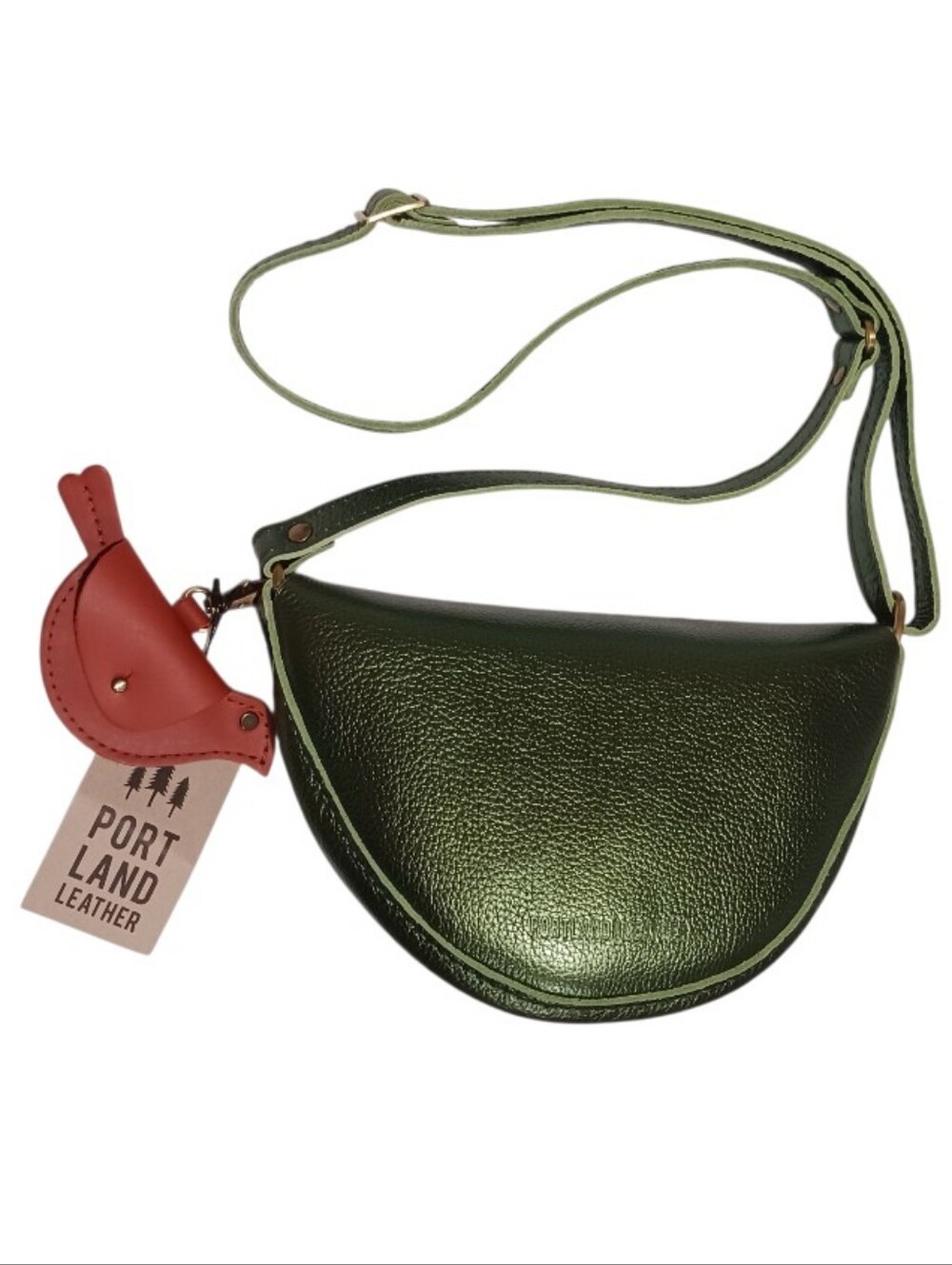 Portland Leather Koala Sling Bag Greench & Mockingbird Pouch - Picture 4 of 16